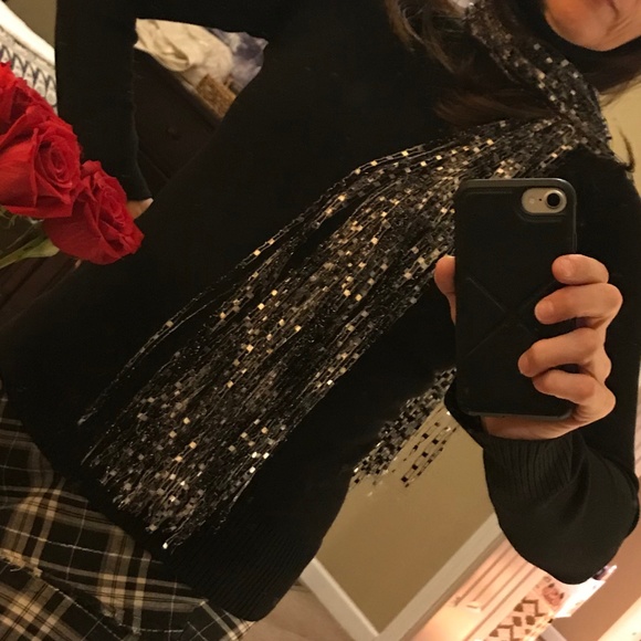 Sparkle Scarf Knotted Center Grey - Picture 5 of 6